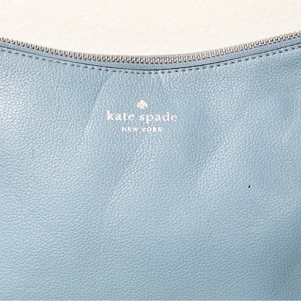Kate Spade Bailey Pebble Leather Crossbody Bag Blue Glow K4651 - Picture 2 of 5